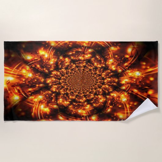 Gouden sprankelende lichten strandlaken (Voorkant)