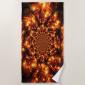 Gouden sprankelende lichten strandlaken (Voorkant)