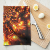 Gouden sprankelende lichten theedoek (Quarter Fold)