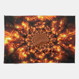 Gouden sprankelende lichten theedoek