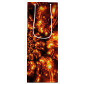 Gouden sprankelende lichten wijn cadeautas (Voorkant)