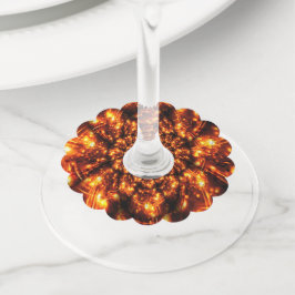 Gouden sprankelende lichten wijnglaslabel