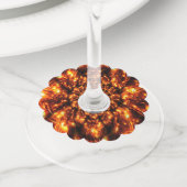 Gouden sprankelende lichten wijnglaslabel (Dichtbij)