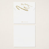 Gouden sprankelende squiggle ketting display kaart (Voorkant /achterkant)