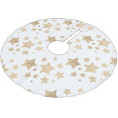 Gouden sprankelende sterren Vrolijk Kerstfeest Vak Kerstboom Rok (Gekanteld)