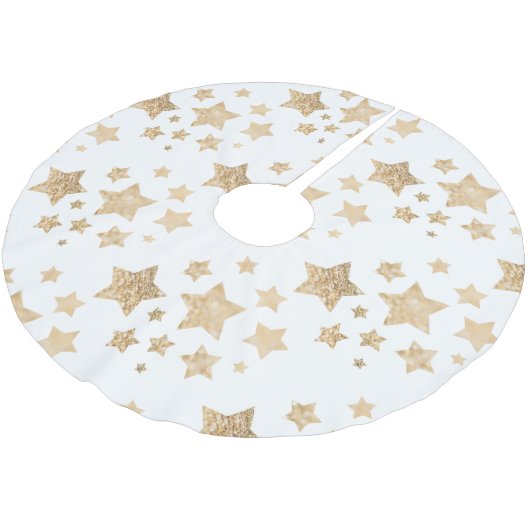 Gouden sprankelende sterren Vrolijk Kerstfeest Vak Kerstboom Rok (Gekanteld)