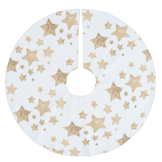 Gouden sprankelende sterren Vrolijk Kerstfeest Vak Kerstboom Rok (Voorkant)