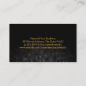 Gouden sprankelende tand | Geometrische achtergron Visitekaartje (Achterkant)