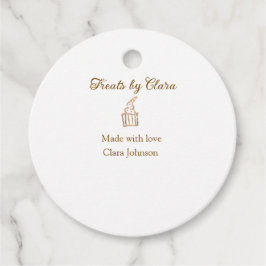 Gouden sprankelende traktaties bakkerij gemaakt me bedankjes labels