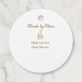 Gouden sprankelende traktaties bakkerij gemaakt me bedankjes labels (Achterkant)