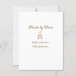 Gouden sprankelende traktaties bakkerij gemaakt me briefkaart