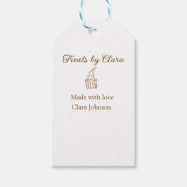 Gouden sprankelende traktaties bakkerij gemaakt me cadeaulabel