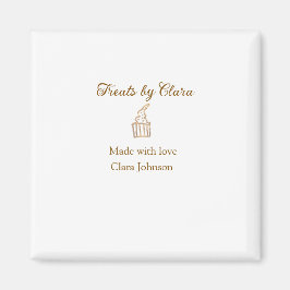 Gouden sprankelende traktaties bakkerij gemaakt me magneet