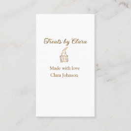 Gouden sprankelende traktaties bakkerij gemaakt me visitekaartje