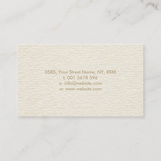 Gouden Sri Yantra / Sri Chakra Dot Art Visitekaartje (Achterkant)