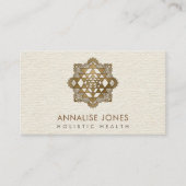 Gouden Sri Yantra / Sri Chakra in Lotus Visitekaartje (Voorkant)