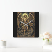 Gouden St. Michael Wandklok (Huis)