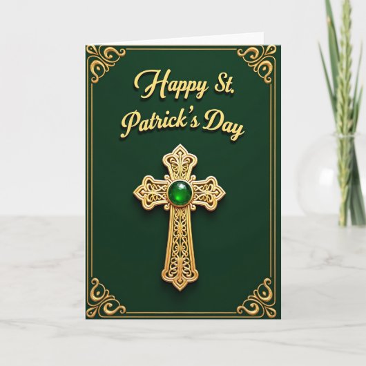 Gouden St. Patrick's Dag Kaart (Voorkant)