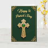 Gouden St. Patrick's Dag Kaart (Gele Bloem)