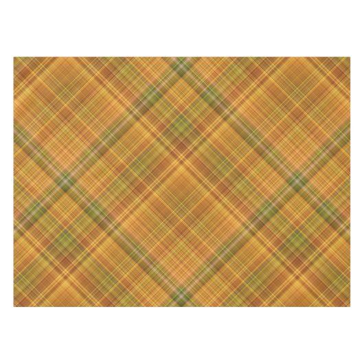 Gouden staaf Geel, Sinaasappel en Groen Plaid Tafelkleed (Voorkant (Horizontaal))