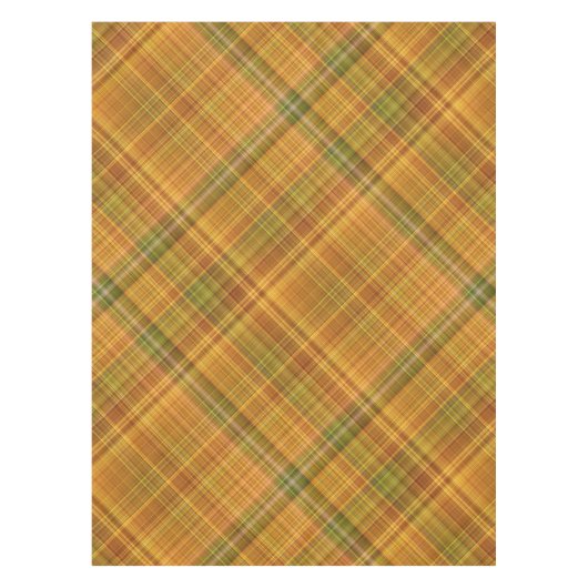 Gouden staaf Geel, Sinaasappel en Groen Plaid Tafelkleed (Voorkant)