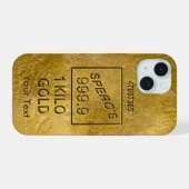 Gouden Staaf iPhone 15 Case (Achterkant horizontaal)