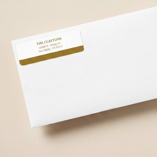 Gouden Staaf Minimalistisch Modern Etiket