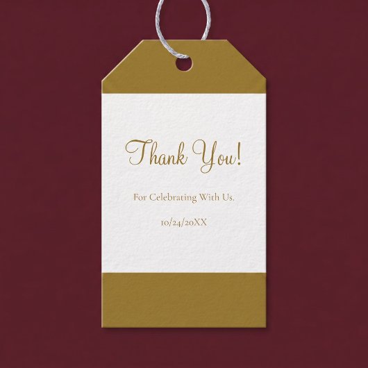 Gouden Staaf Minimalistische Modern Cadeaulabel