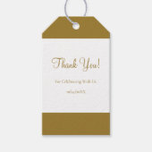 Gouden Staaf Minimalistische Modern Cadeaulabel (Voorkant)