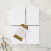 Gouden Staaf Minimalistische Modern Cadeaulabel (Met Touw)