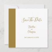 Gouden Staaf Minimalistische Modern Save The Date (Voorkant)