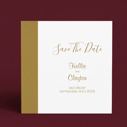 Gouden Staaf Minimalistische Modern Save The Date