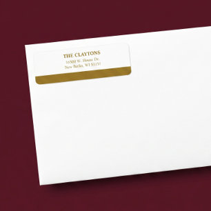 Gouden Staaf Minimalistische Moderne Retouradres Etiket