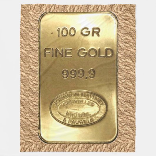 GOUDEN STAAL FLEECE DEKEN (Voorkant)