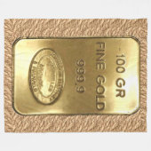 GOUDEN STAAL FLEECE DEKEN (Voorkant (Horizontaal))