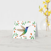 Gouden Staart Saffier Kolibrie Blanco Kaart (Gele Bloem)