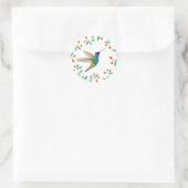 Gouden-staart Saffier Kolibrie Blanco Ronde Sticker (Tas)