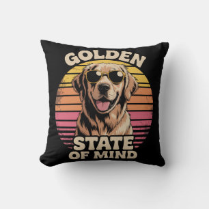 Gouden Staat Van Geest Retriever Retro Hond Cadeau Kussen