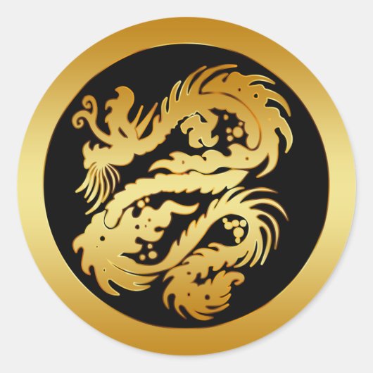 GOUDEN STAMDRAAK RONDE STICKER (Voorkant)