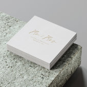 Gouden Standaard! Moderne Mr & Mrs Bruiloft servet