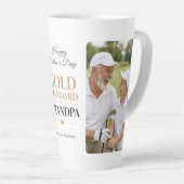 Gouden Standaard Opa Chic 2 Foto Collage Latte Mok (Rechterhoek)