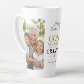 Gouden Standaard Opa Chic 2 Foto Collage Latte Mok (Linkerhoek)