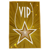 Gouden Star print VIP geschenktas medium Medium Cadeauzakje (Voorkant)
