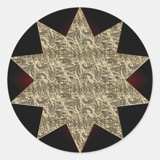 Gouden Starburst Sticker (Voorkant)