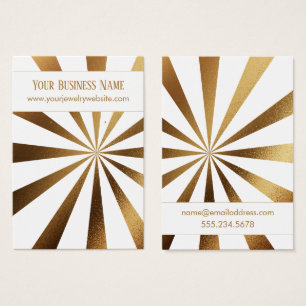 Gouden Starburst Witte Oorbelhouder Displaykaart Visitekaartje
