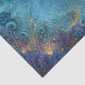 Gouden Stardust Turkoois Nevel Draaikolk Tissuepapier (Detail)