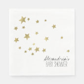 Gouden Starlight Stars Gepersonaliseerde servetten (Voorkant)