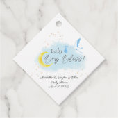 Gouden Starlit Baby Boy Bliss Stork Special Delive Bedankjes Labels (Voorkant)