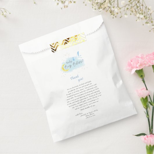 Gouden Starlit Baby Boy Bliss Stork Special Delive Bedankzakje (Gezegeld)