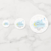 Gouden Starlit Baby Boy Bliss Stork Special Delive Confetti (Voorkanten)